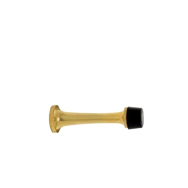 Nostalgic Warehouse DSTCLS Rubber Tipped Door Stop in Polished Brass